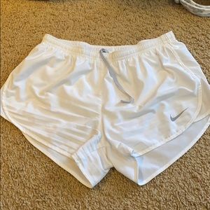 Nike white dry fit shorts
